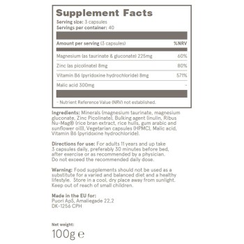 Puori M3 Complex de Magneziu Vegan (120 capsule), Puori