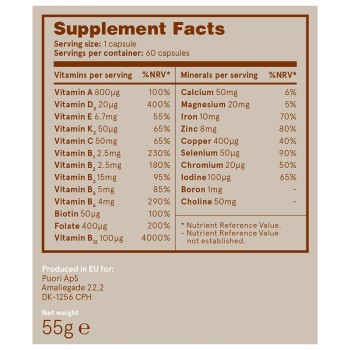 Puori VM Multivitamine si Minerale Vegan (60 capsule), Puori Puori VM Multivitamine si Minerale Vegan (60 capsule), Puori