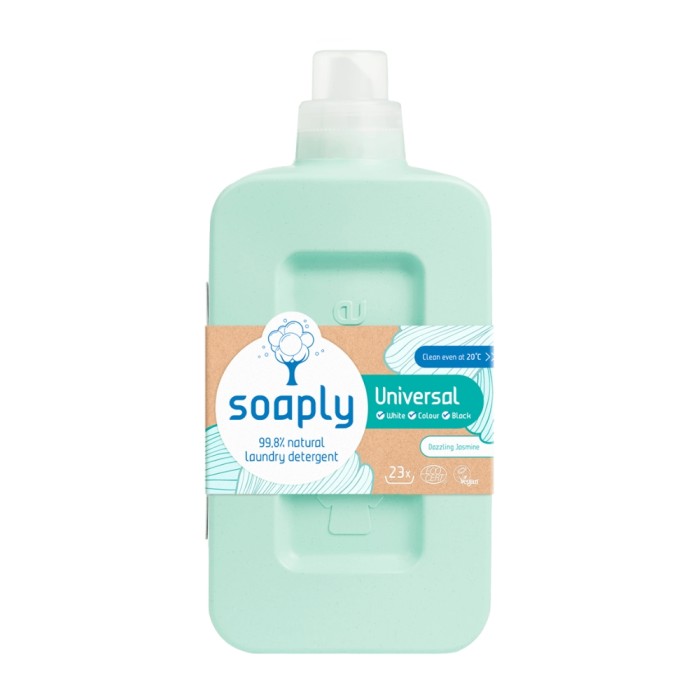 Detergent ecologic pentru rufe albe si colorate cu 99.8% ingrediente naturale Dazzling Jasmine (1L), Soaply
