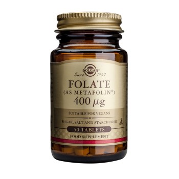 Folate (as Metafolin) 400mcg (50 tablete), Solgar