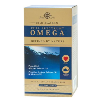 Spectru complet Omega din somon salbatic de Alaska (120 capsule), Solgar