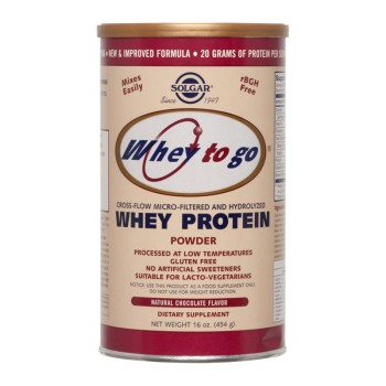 Whey to go protein Chocolate powder (454 grame), Solgar