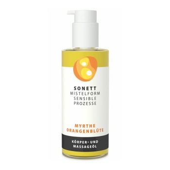 Ulei pentru corp si masaj cu mirt si flori de portocal bio (145 ml), Sonett