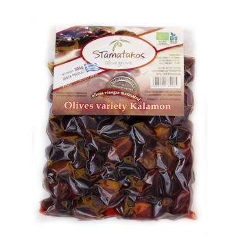 Masline Kalamata vidate marinate in otet bio (500 grame), Stamatakos Masline Kalamata vidate marinate in otet bio (500 grame), Stamatakos