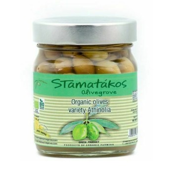 Masline verzi Athinolia cu cimbru si lamaie bio (290 grame), Stamatakos Masline verzi Athinolia cu cimbru si lamaie bio (290 grame), Stamatakos