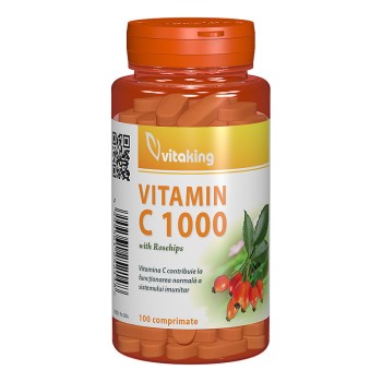 Vitamina C 1000 mg cu macese (100 comprimate), Vitaking Vitamina C 1000 mg cu macese (100 comprimate), Vitaking