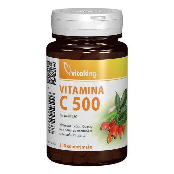 Vitamina C 500 mg cu macese (100 comprimate), Vitaking Vitamina C 500 mg cu macese (100 comprimate), Vitaking