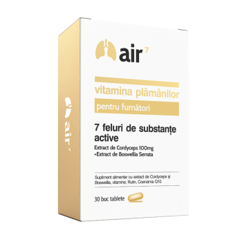 Air7 Vitamina Plamanilor Pentru Fumatori (30 capsule), Green Spild Air7 Vitamina Plamanilor Pentru Fumatori (30 capsule), Green Spild